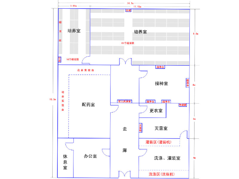 100平方米植物組織培養室